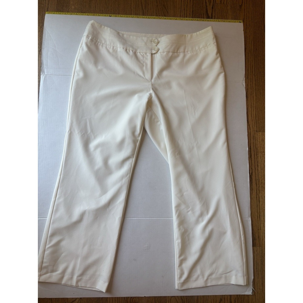 Ashley Stewart Lined Cream Pants Trousers Nwt Plus Sz 24
